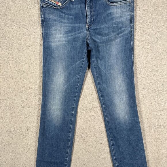 Diesel Skinzee Jeans Women’s Size 30x30 Medium Wash Distressed Super Slim Skinny - Picture 3 of 15